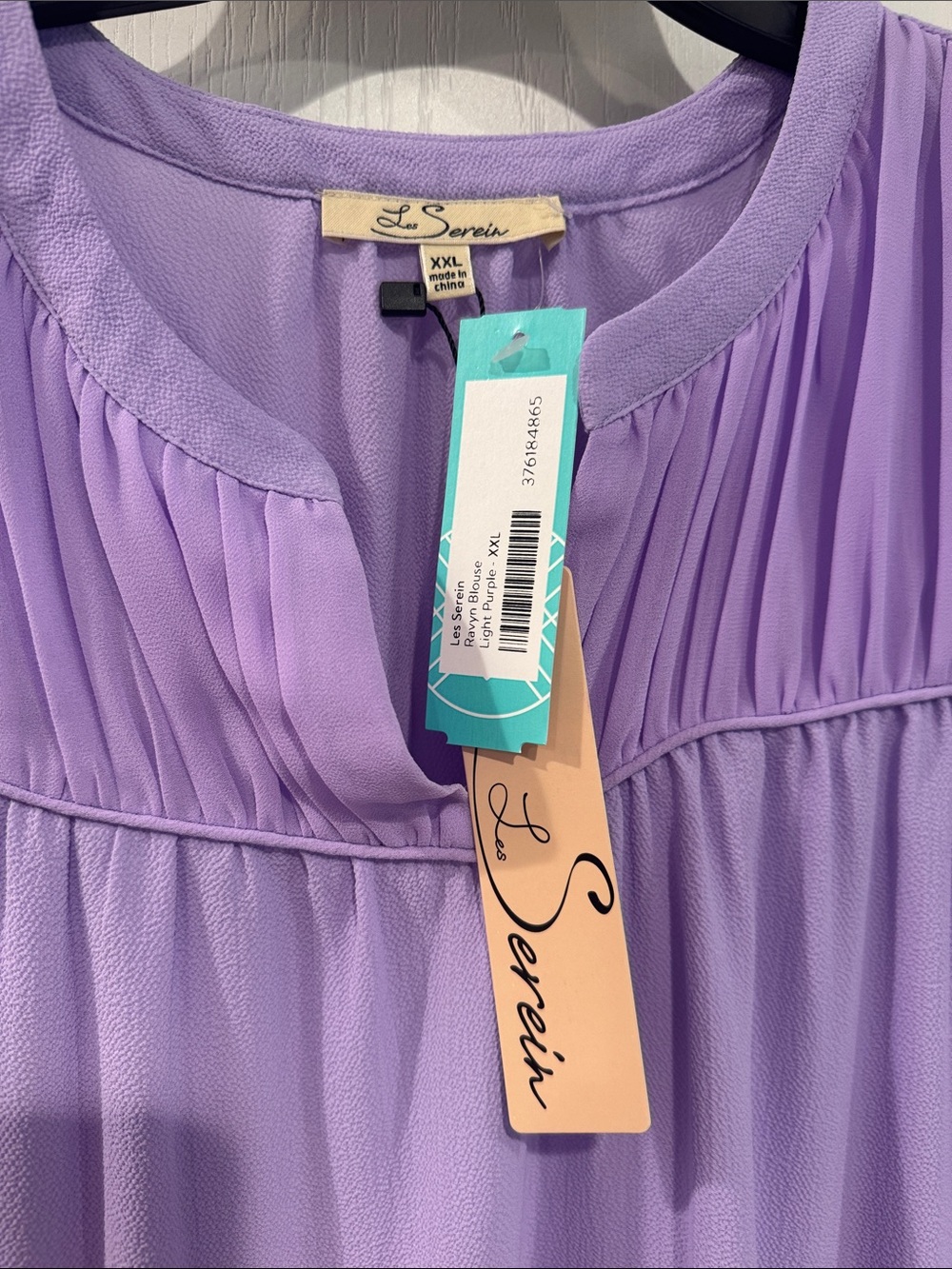 Les Serein XXL Purple Pleated Blouse NWT Stitch Fix - Picture 2 of 4
